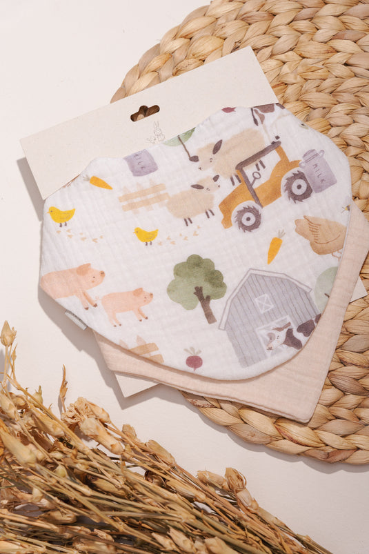 Baberos Muselina - Estampados Pack x 2