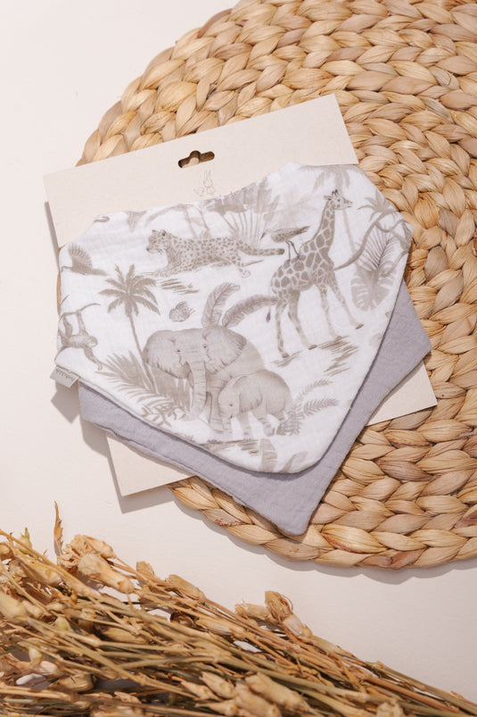 Baberos Muselina - Estampados Pack x 2