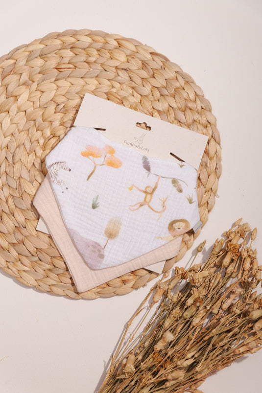 Baberos Muselina - Estampados Pack x 2
